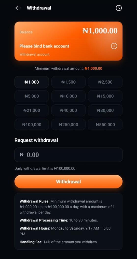 Withdrawal on KTM